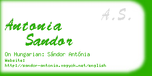 antonia sandor business card